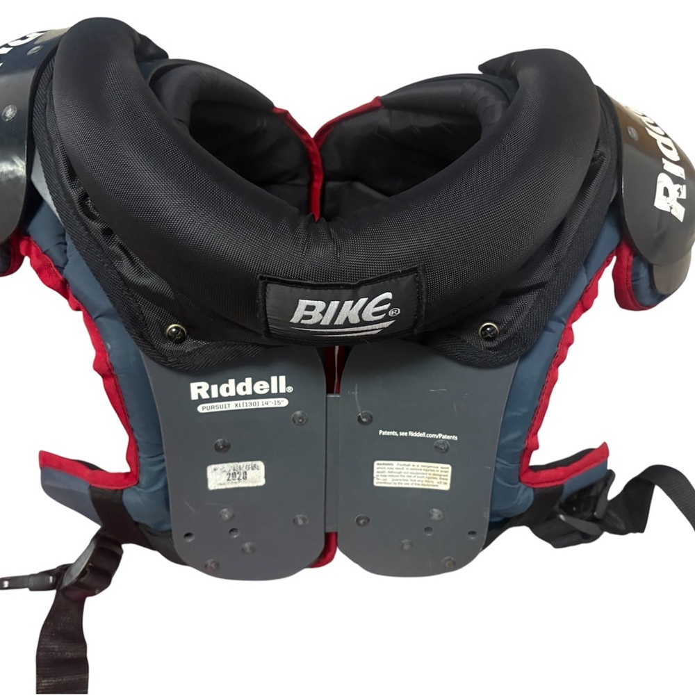 Riddell Youth Football Shoulder Pads with Neck Roll (Size Youth XL 14”-15”)